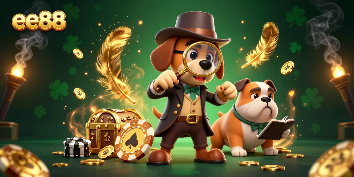 Engage in thrilling gaming adventures with ee88, featuring detective characters exploring poker mysteries.