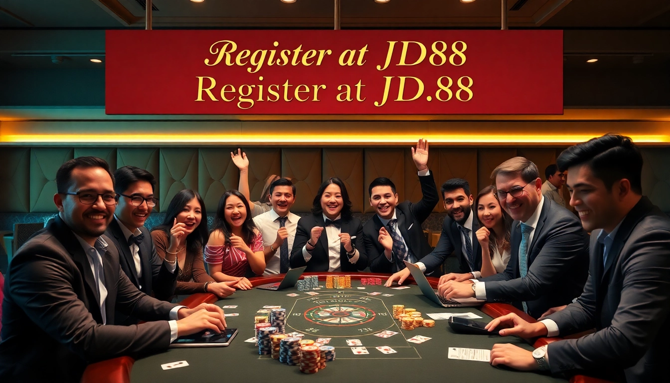 Người chơi phấn khích đăng ký tại casino JD88, tham gia trải nghiệm trò chơi bàn đầy sôi động.