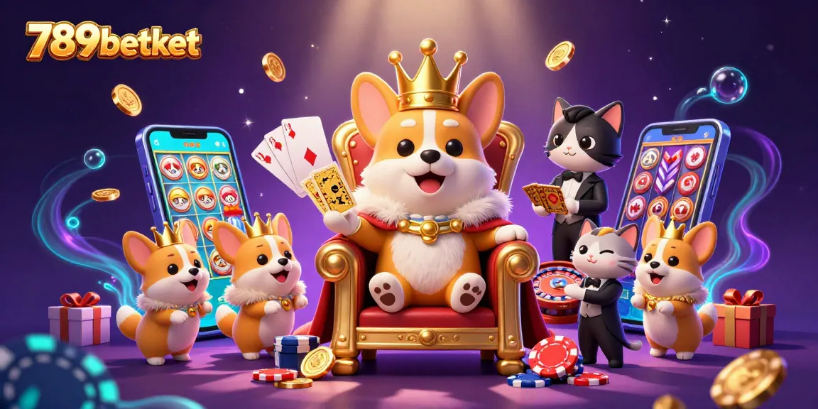 Engage with thrilling slot games at 789betket with vibrant characters and dazzling casino elements.