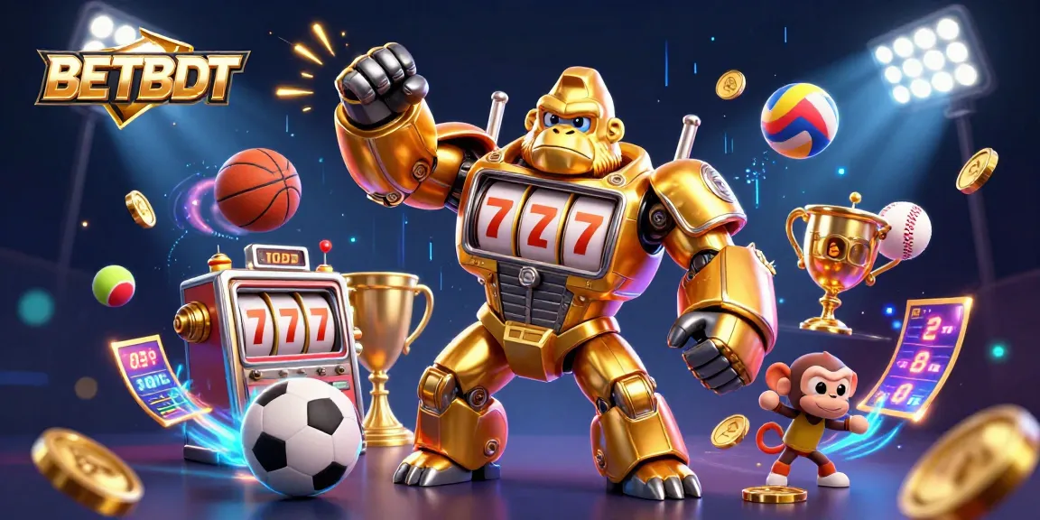 Experience the thrill at BETBDT with an exciting 3D illustration of vibrant sports and cashback rewards.