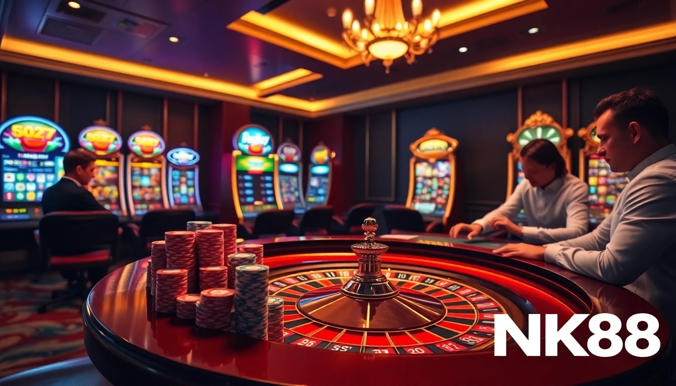 Experience thrilling bets at NK88 with vibrant casino tables and high-stakes gameplay.