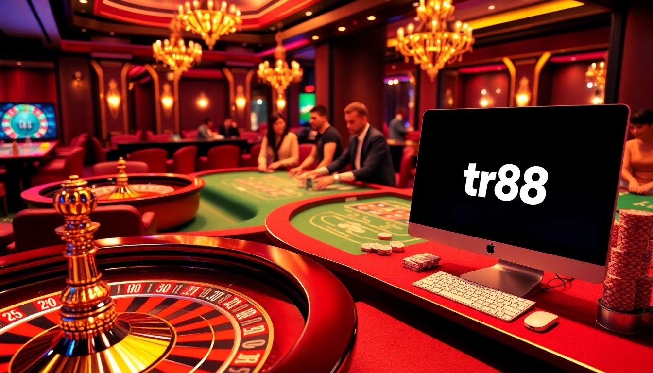 Players winning at a roulette table while enjoying tr88 online gambling experience.