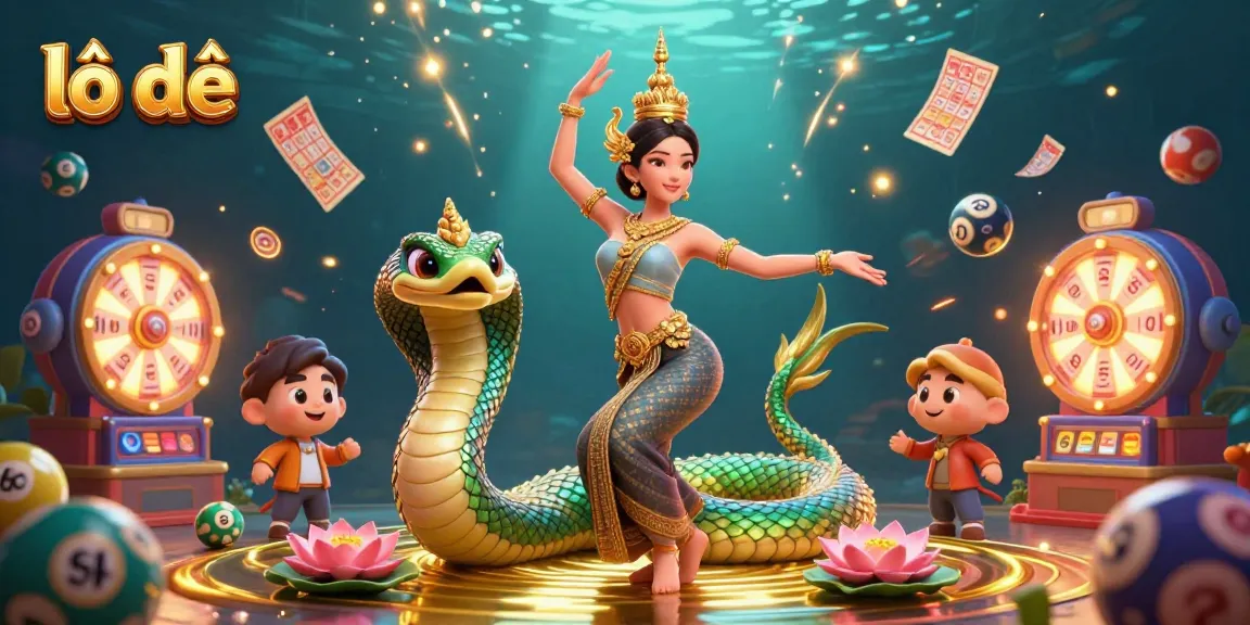 Experience the excitement of lô đề with colorful lottery elements and a graceful dancer.
