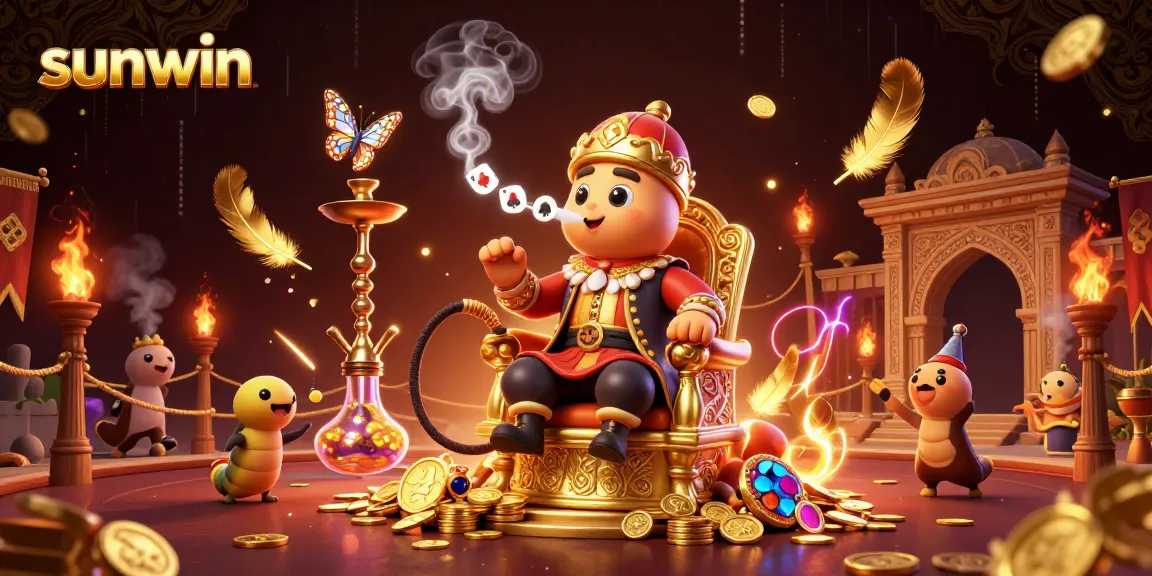 Experience sunwin's gaming excitement with vibrant poker symbols and enchanting characters.