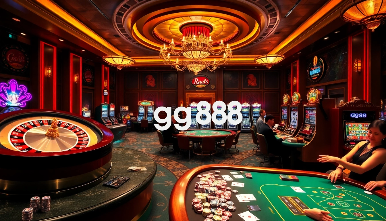 Experience the thrill of winning at gg88 with exciting roulette and poker games in a luxurious casino setting.