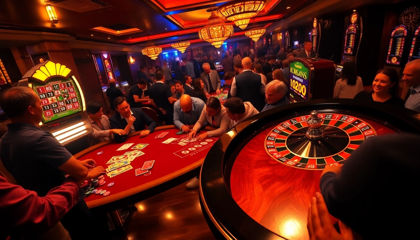 Experience thrilling gameplay at febet4.art as players engage at a vibrant casino table surrounded by poker chips and cards.
