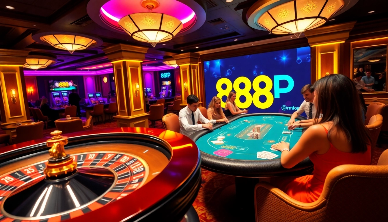 Experience thrilling gameplay at 888P's vibrant casino tables.