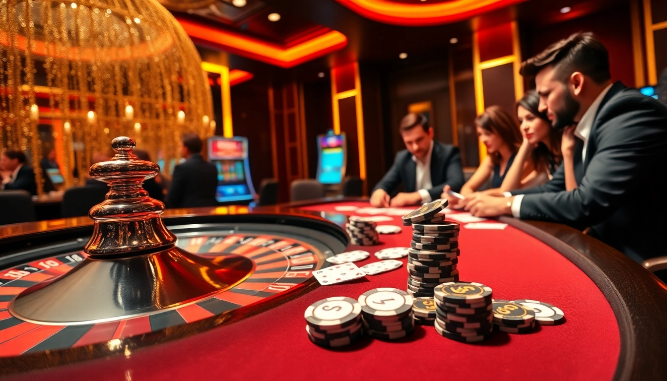 Experience the excitement of 8kbet with professional gamblers strategizing at a luxurious poker table.