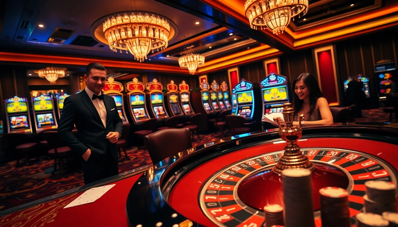 Experience high-stakes gaming action at Thabet77's luxurious casino.