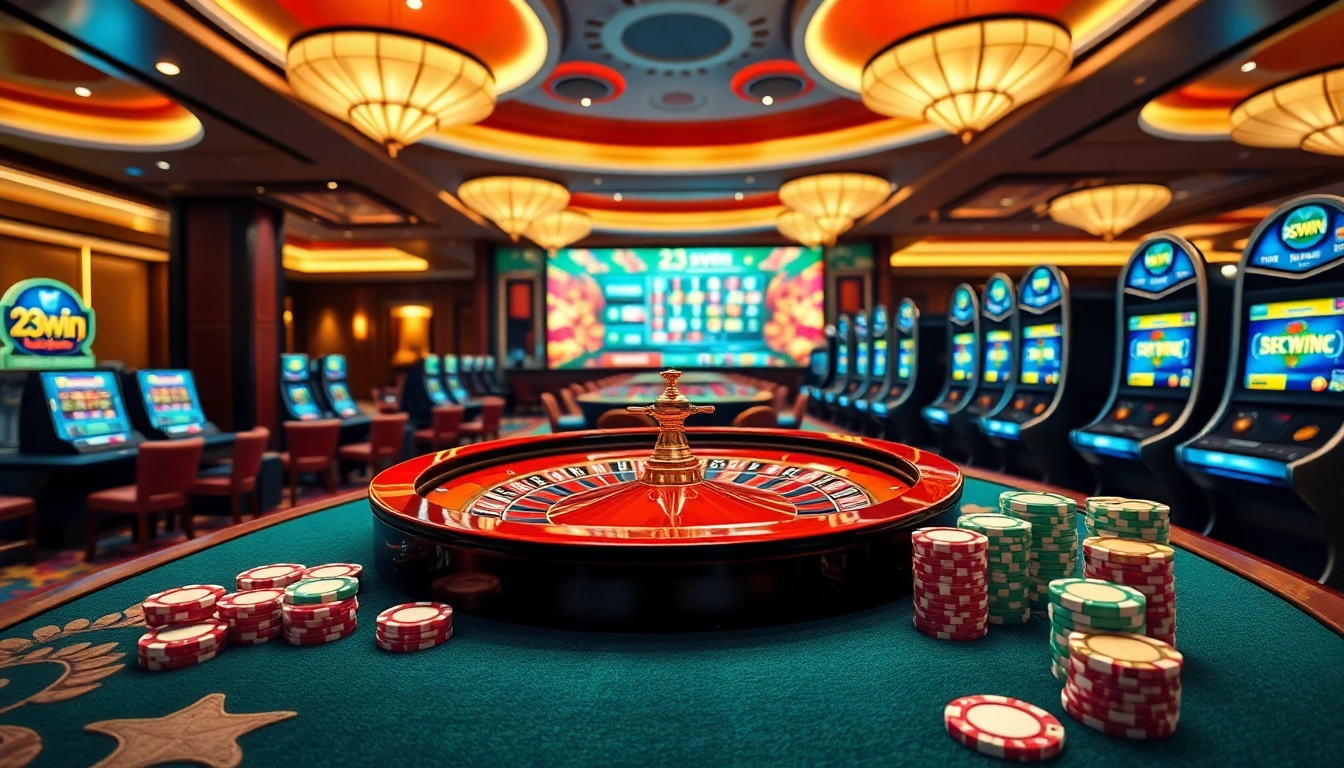 Experience thrilling online gaming at 23win with interactive interfaces and vibrant casino elements.