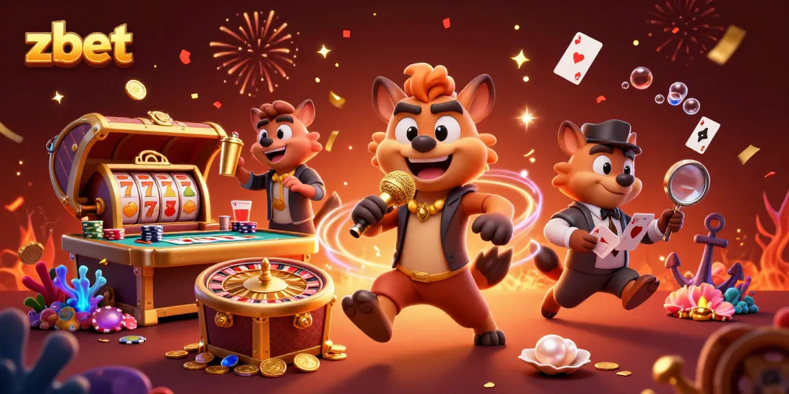 Exciting zbet comedy casino scene with hyenas at roulette and poker table.