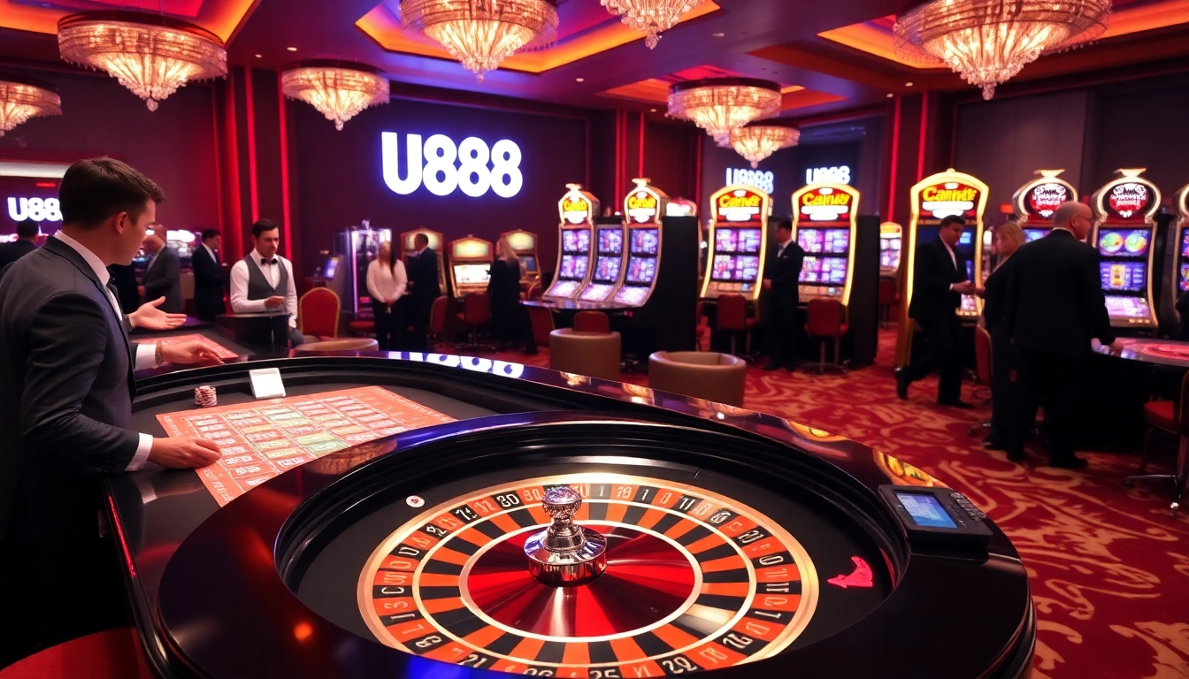 Experience thrilling moments at U888 with captivating casino games and vibrant atmosphere.