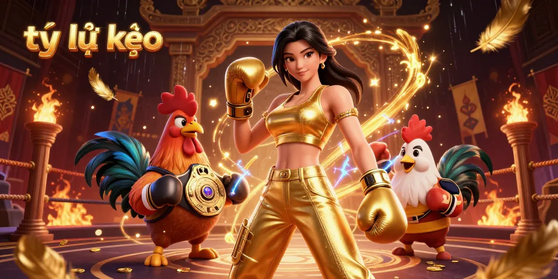 Experience thrilling tỷ lệ kèo action with a powerful woman and a boxing rooster in a dynamic casino scene.