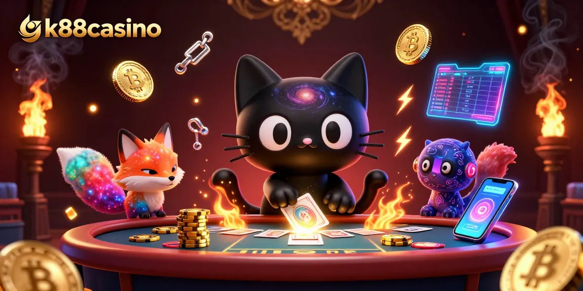 Experience thrilling games at gk88casino with a cosmic black hole cat and nebula fox!