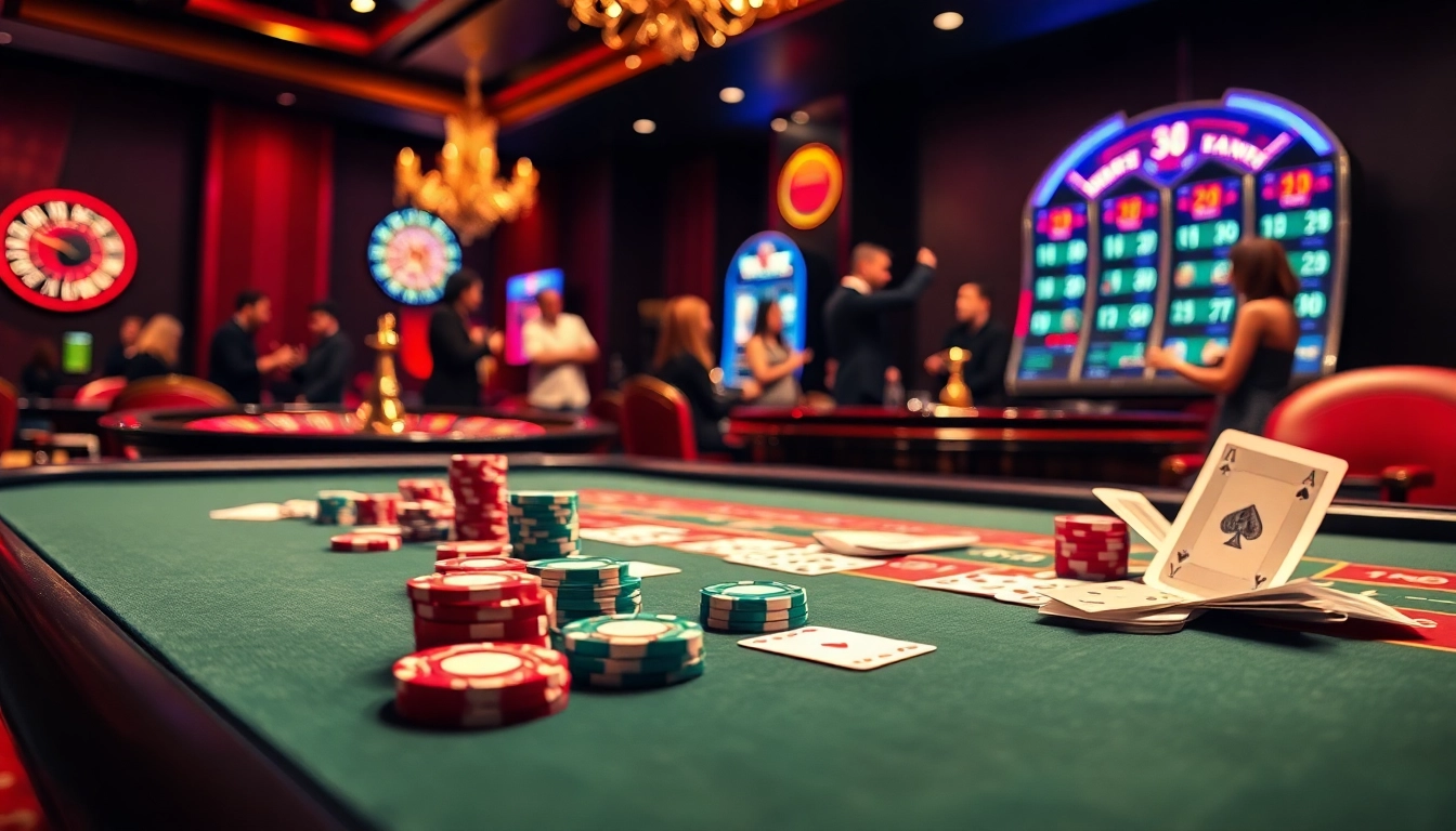 Experience the thrill of gaming at LC88, with elegant casino tables and vibrant gameplay.