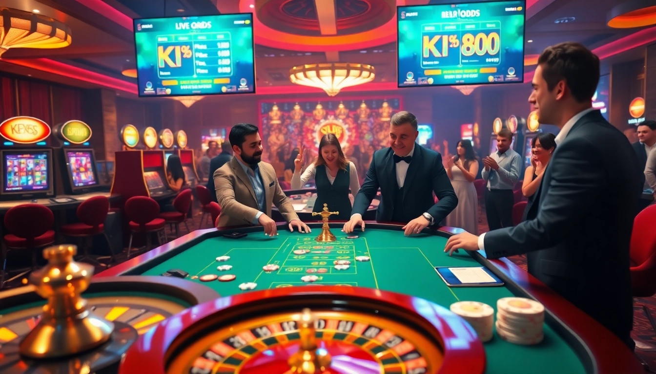 Action-packed gambling environment at https://kp88.space/ showcasing lively blackjack and roulette tables.