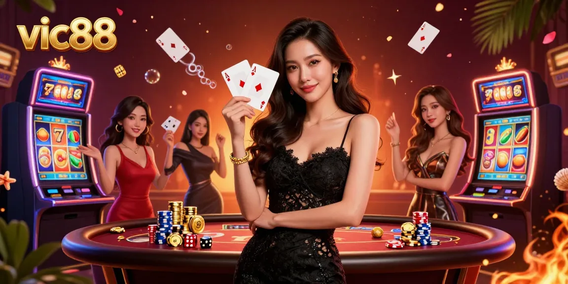 Play exciting casino games at vic88 with vibrant slot machines and dynamic winnings.