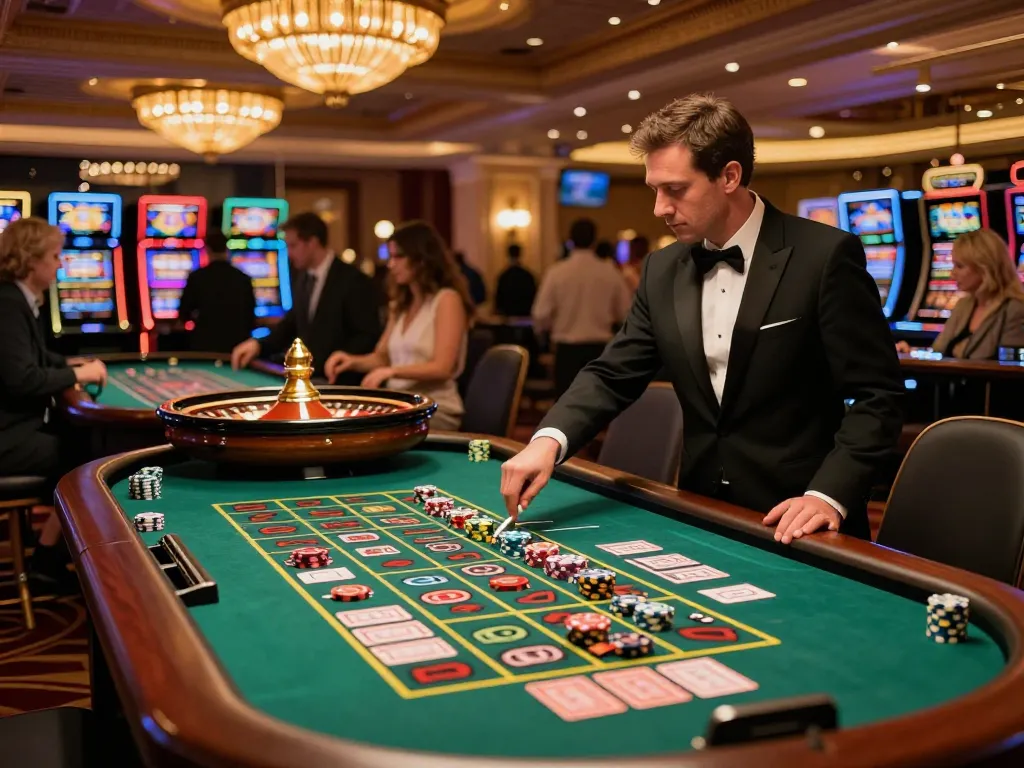 Players at a roulette table enjoying an exciting game at https://99win.actor/ casino with vibrant atmosphere.