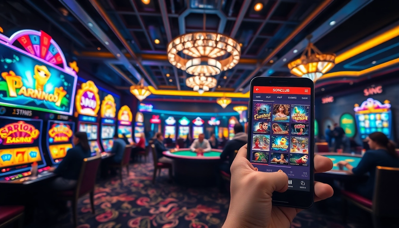 Exciting Sonclub online gaming scene showcasing vibrant slot games and players enjoying their experience.