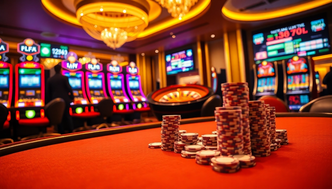 Kèo nhà cái highlighted with an elegant poker table and vibrant casino atmosphere, enhancing the betting experience.