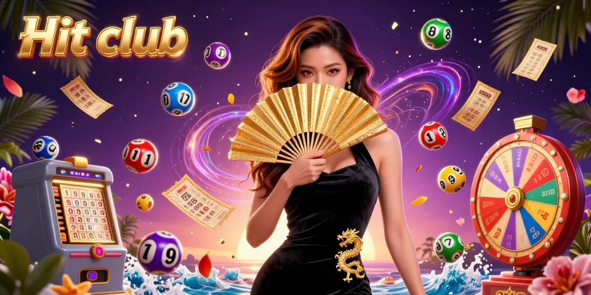 Experience the excitement of Hit club with a stunning 3D illustration featuring thrilling lottery elements.