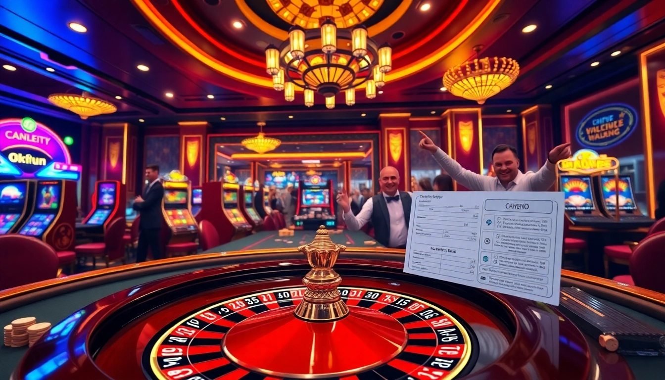 Experience thrilling games at Okfun's dynamic casino platform with vibrant visuals.