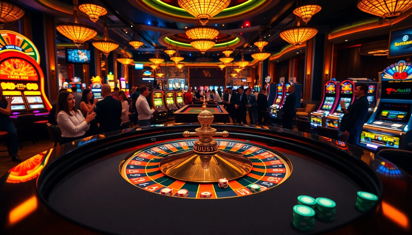 RR88 spins excitement at a luxurious casino roulette table with high-stakes players.