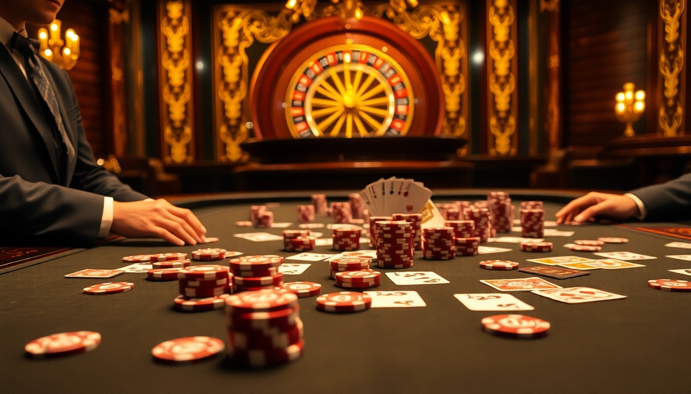 Experience the thrill of hhkungfu-themed gambling with an engaging poker scene and vibrant casino elements.