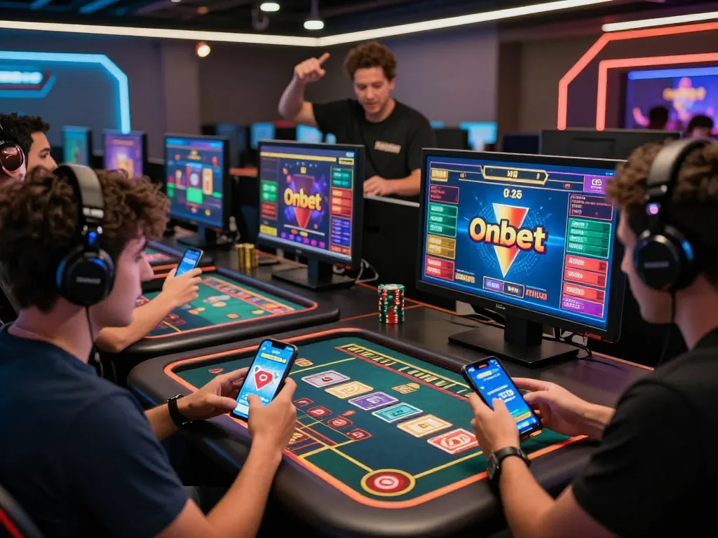 Players enjoying interactive betting experience on Onbet 88 platform with vibrant digital games.