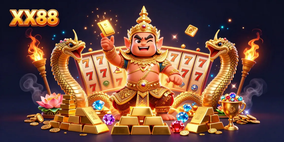 Experience the thrill of XX88 slots with friendly temple guardians and golden treasures.