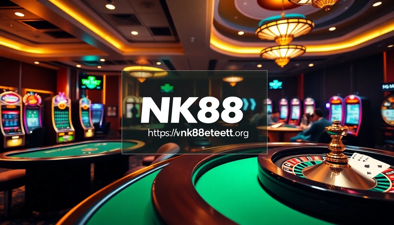 Experience the thrill of online gambling at https://nk88bet.org/ with exciting poker tables, lively slot machines, and a vibrant casino atmosphere.