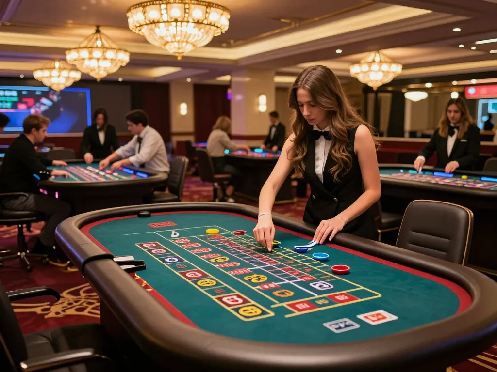 Experience the thrill of roulette gameplay at 23WIN casino, with vibrant tables and professional croupiers.