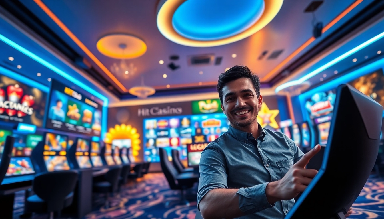 Hitclub gaming platform showcasing diverse games and vibrant user interface.