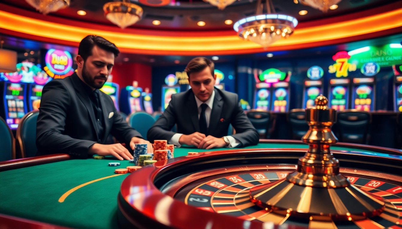 Join the excitement at https://du88.sbs/ with professional poker players at a luxurious table.