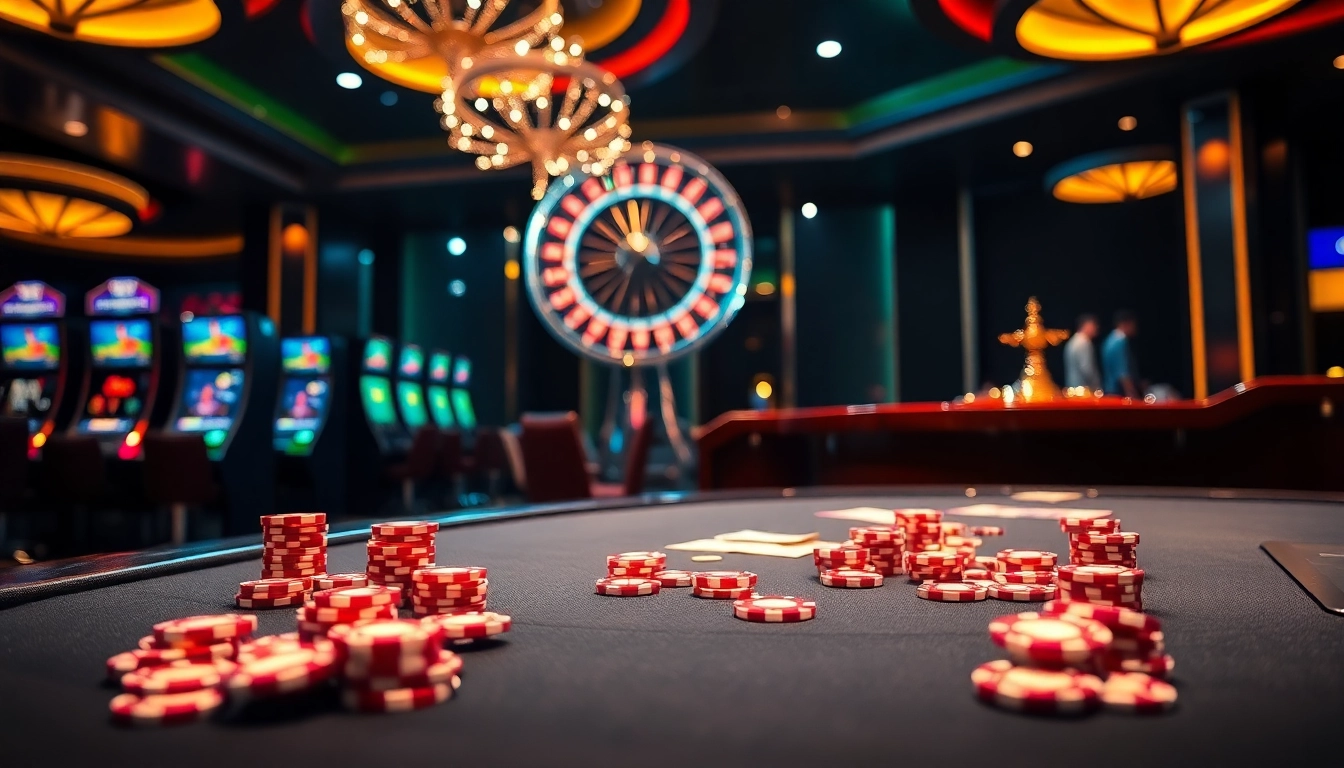 Experience the thrill of fun79 with vibrant casino tables and exciting gaming elements.