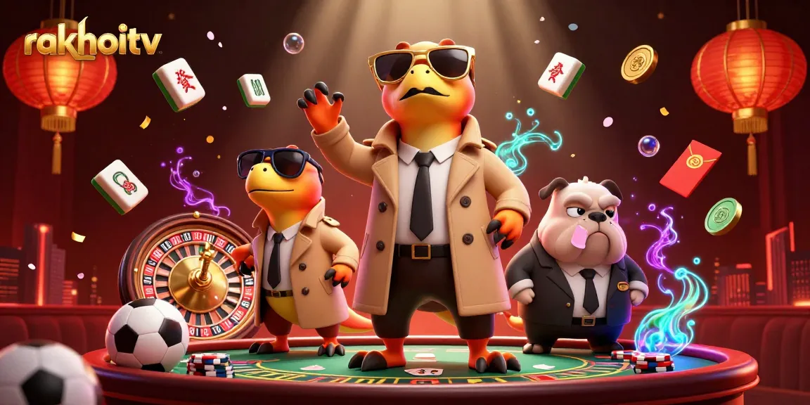 Experience rakhoitv's vibrant gameplay with raptors in a trench coat entering a VIP casino scene.