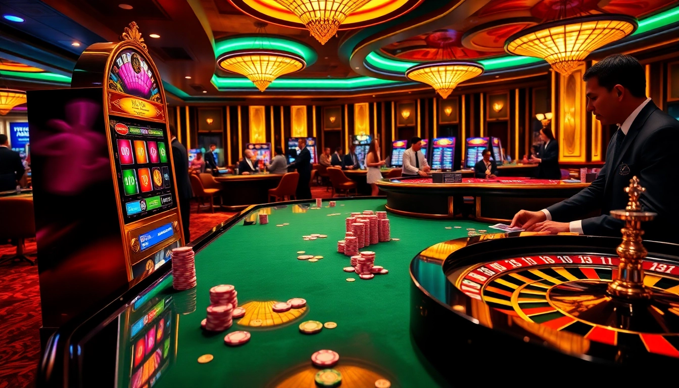 Experience the excitement of mmoo gaming with vibrant casino visuals.