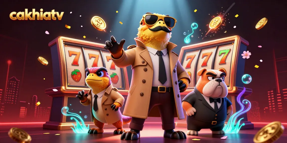 Cakhiatv showcases 3D raptors in a trench coat entering a VIP casino, emphasizing excitement and humor.