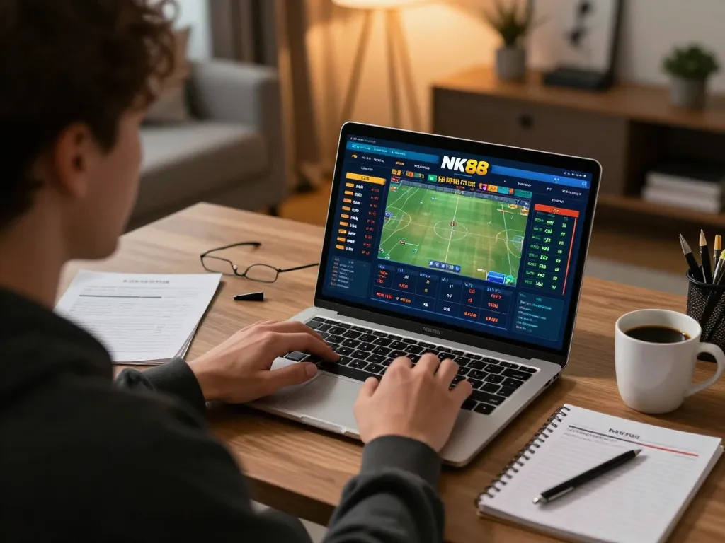 Experience the excitement of online betting with NK88's dynamic sports betting interface.