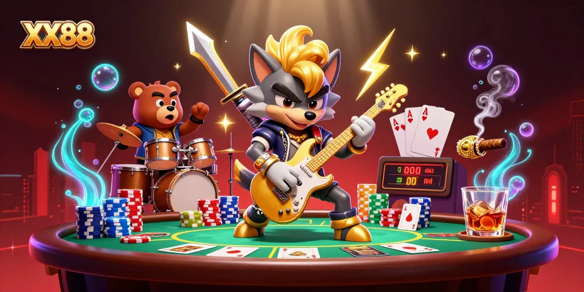 Experience thrilling gameplay at XX88 with a vibrant casino atmosphere featuring characters and action-packed elements.