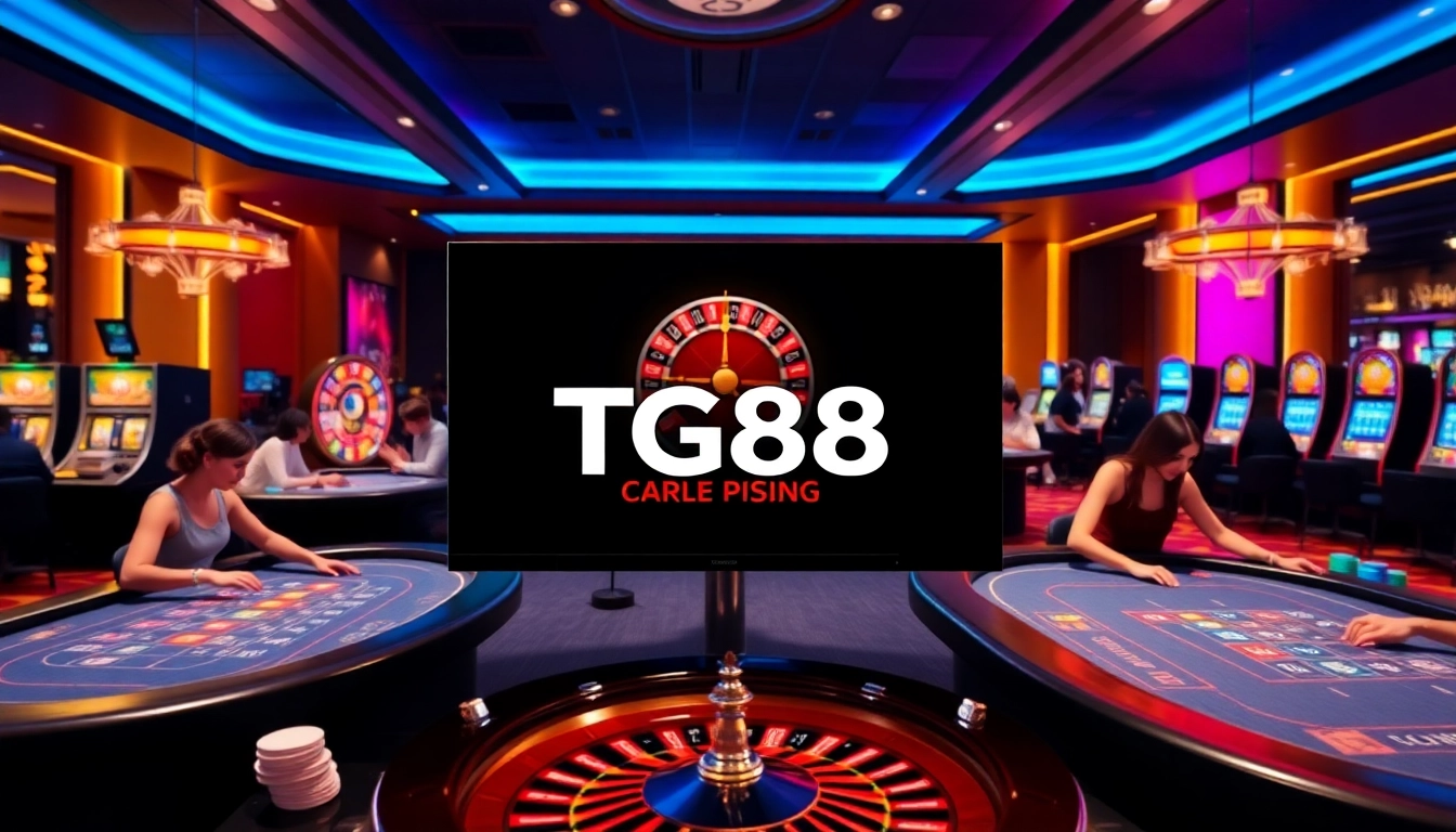 Experience the thrill of winning at tg88's premier casino, featuring exciting games and vibrant interfaces.