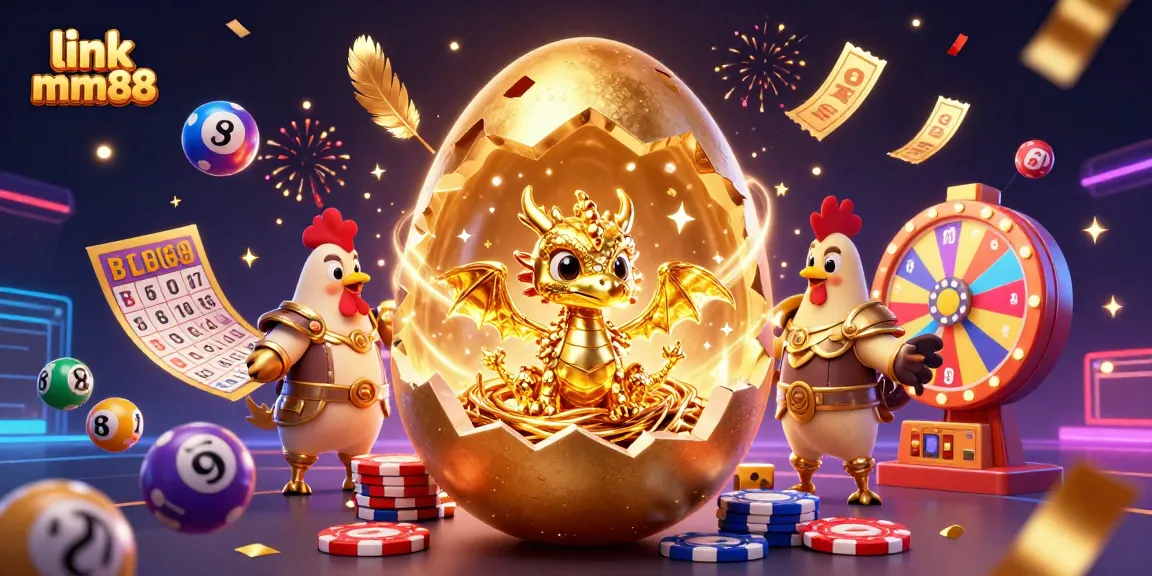 Spin the prizes at link mm88 with vibrant games and golden rewards in a captivating casino scene.