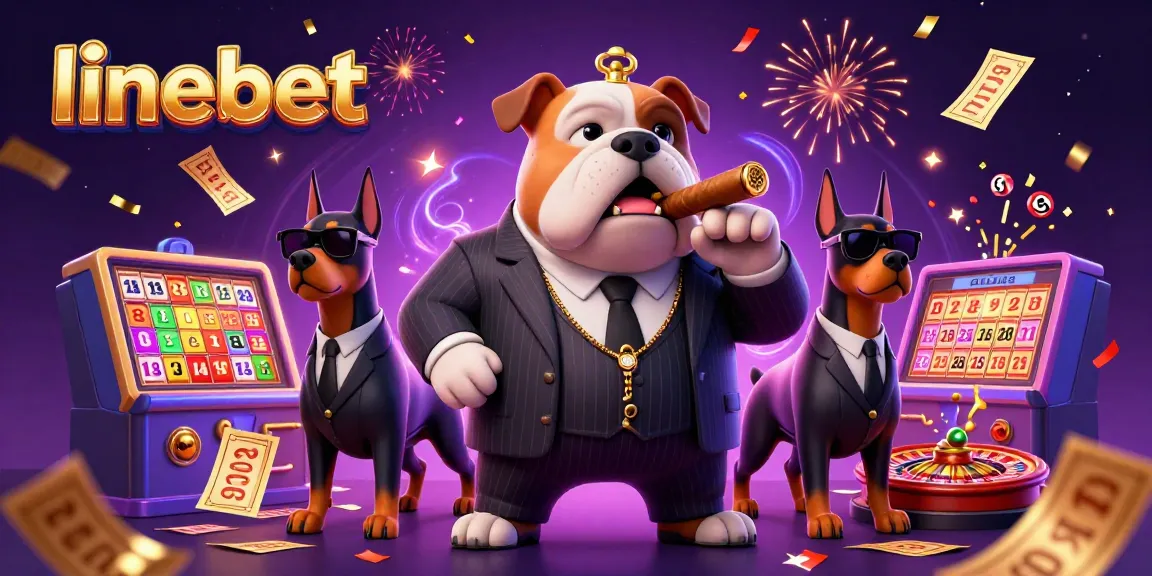 Experience thrilling gaming action with linebet's dynamic casino atmosphere, featuring colorful lottery and jackpot elements.