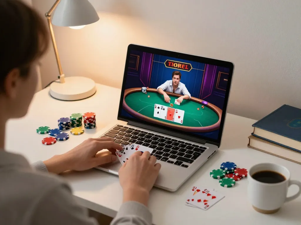 Engage with thrilling poker gameplay at 789Win from a cozy home setup.