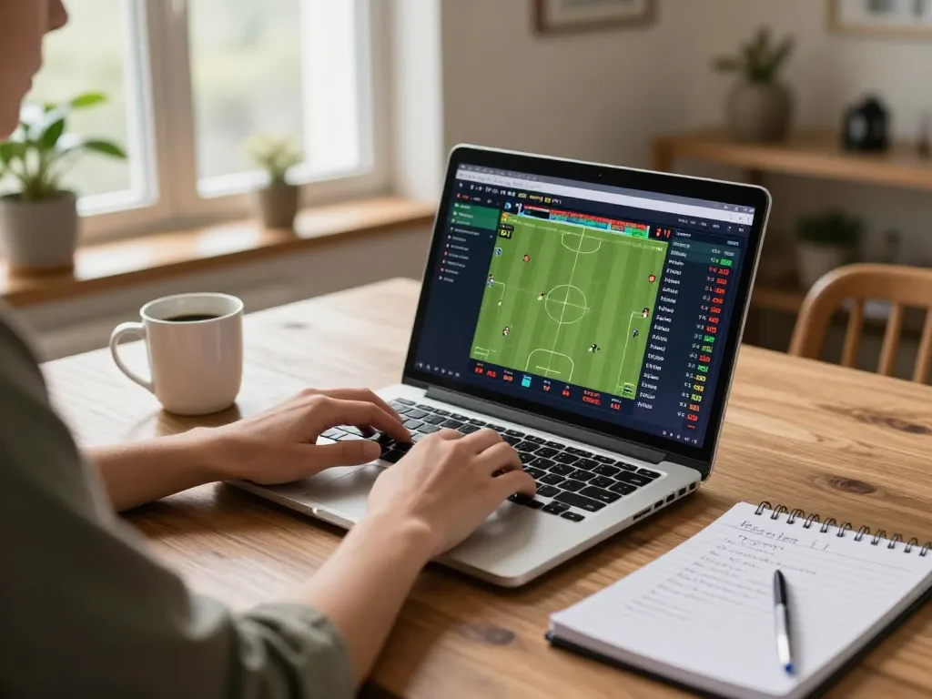 Socolive user placing strategic bets online during a live sports event at home