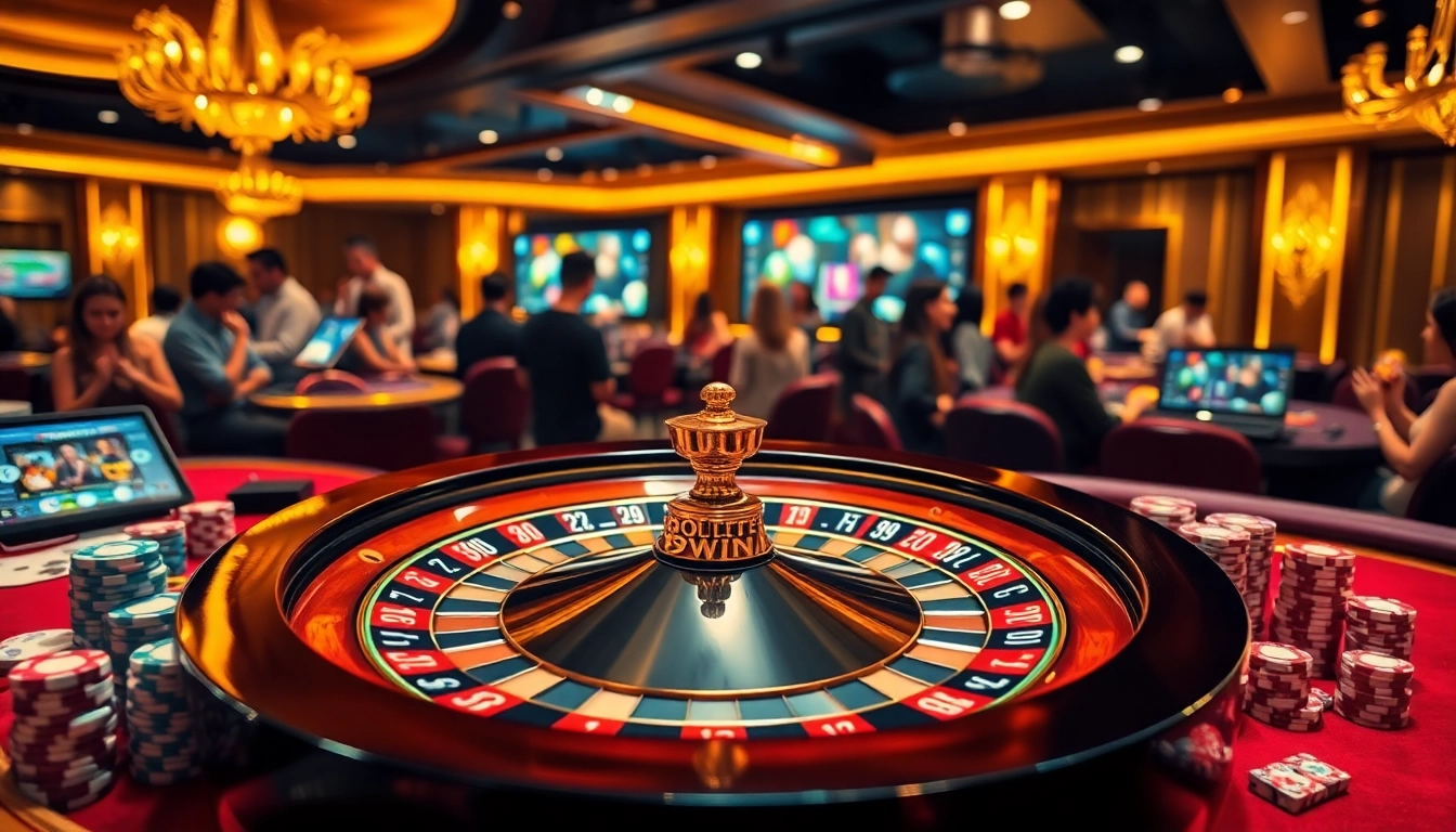The thrilling moment at Roulette 99WIN as players place bets on a beautifully designed casino table.