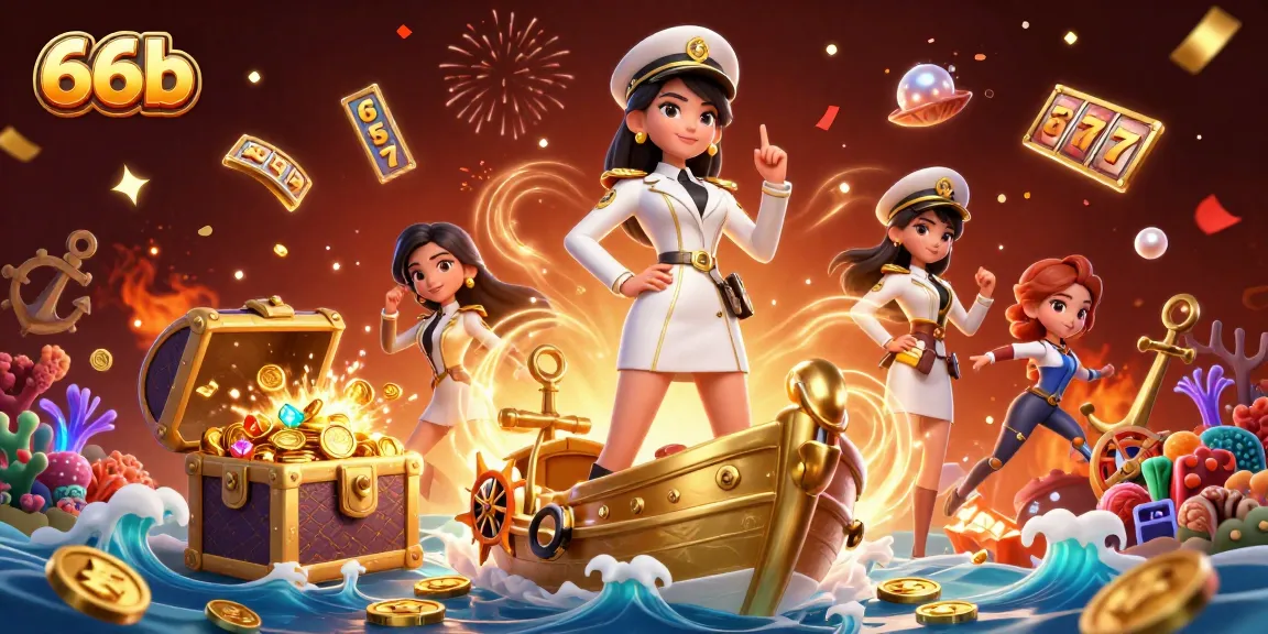 Experience thrilling casino action with 66b, featuring an elegant officer and dynamic game elements.