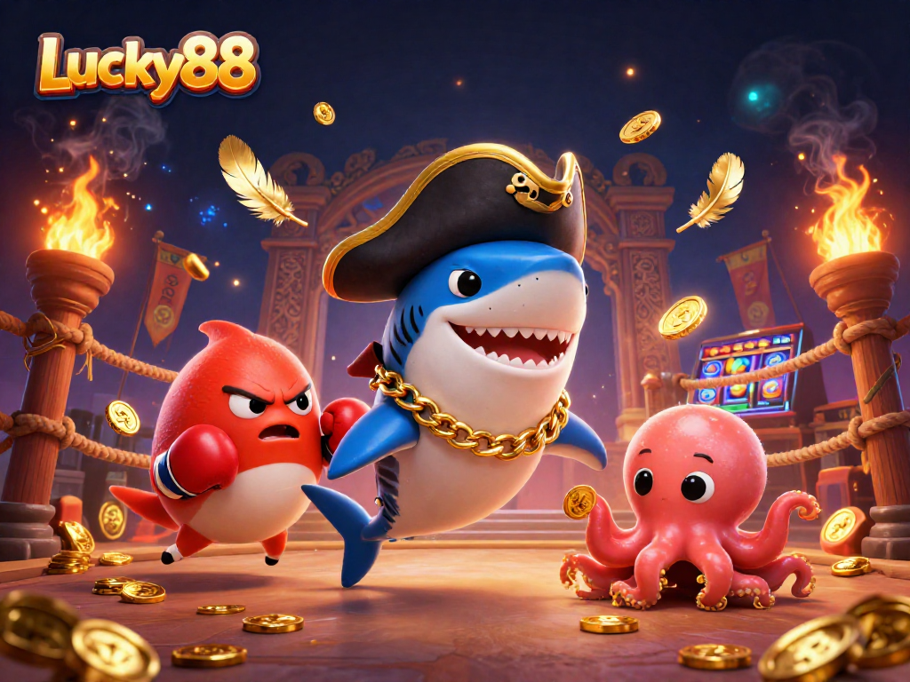 Engage with Lucky88’s vibrant 3D casino characters in a dynamic gaming scene!