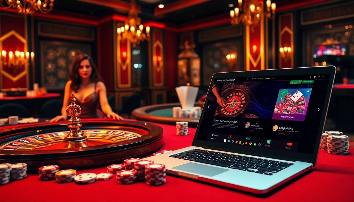 Experience the thrill of rr88 dang nhap with our dazzling online casino setup featuring roulette and poker.