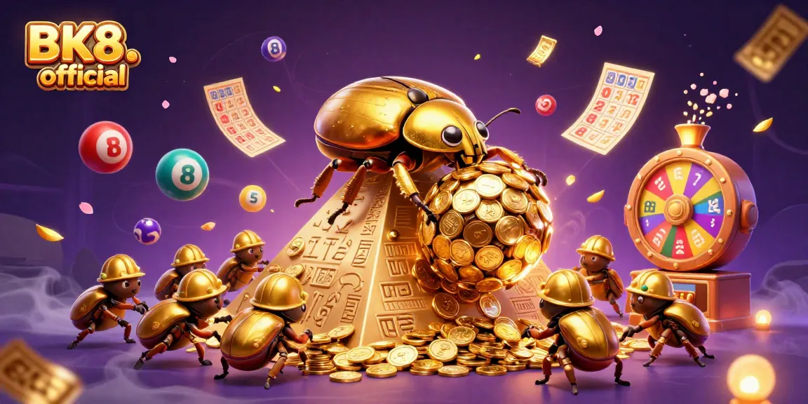 Engage in thrilling entertainment with BK8.today official, showcasing colorful lottery elements and dynamic casino symbols.